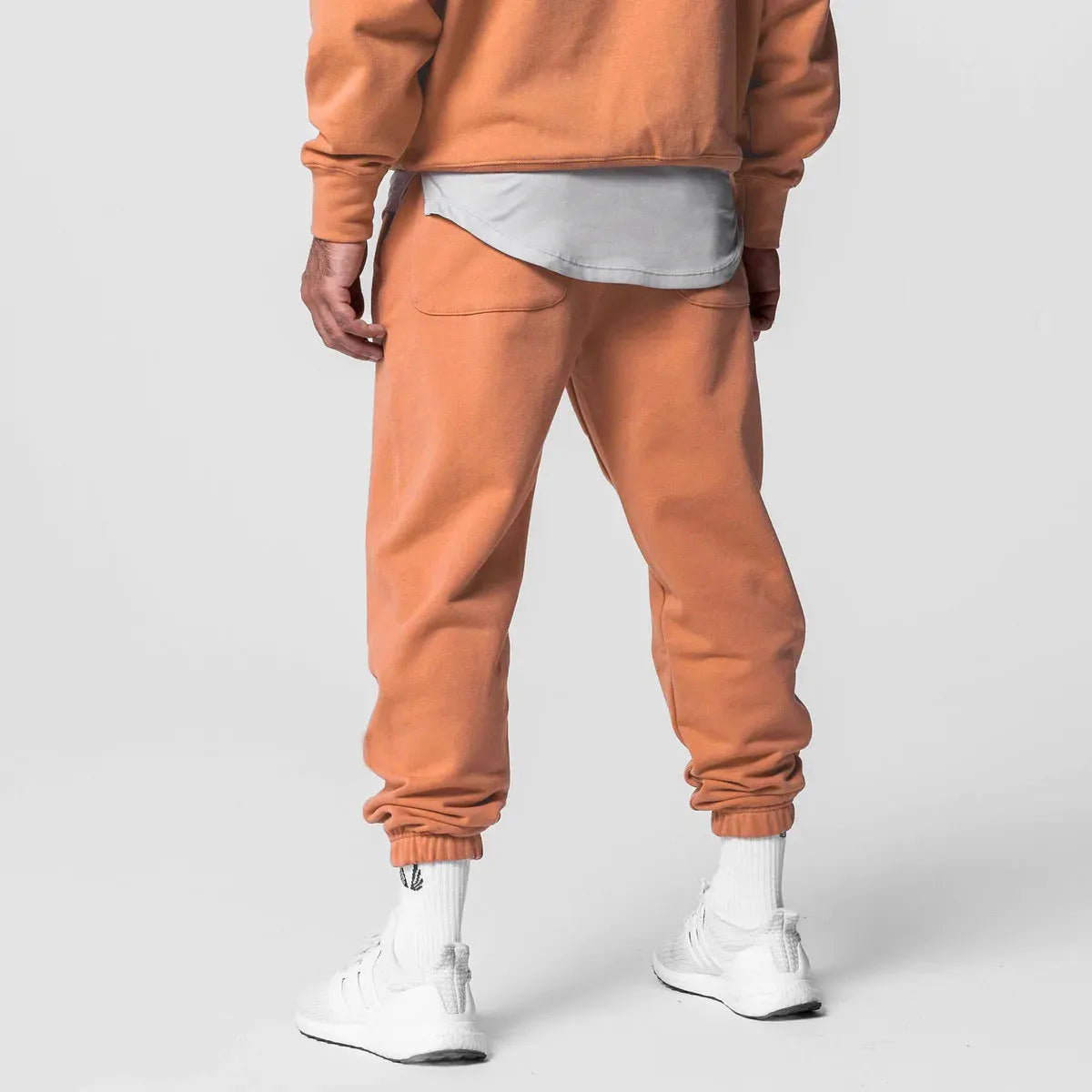 Loose American Style Exercise Workout Outfit Men's Trendy Casual Hooded Cotton Sweater Sweatpants Two-piece Set - Bellarte Enchanté Loose American Style Exercise Workout Outfit Men's Trendy Casual Hooded Cotton Sweater Sweatpants Two-piece Set